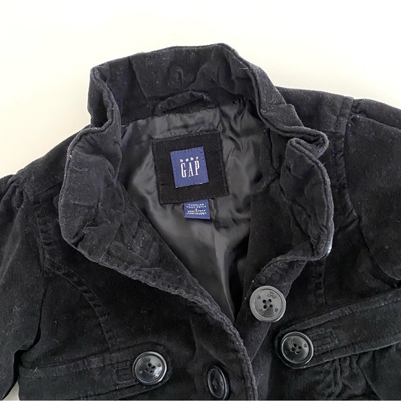 Gap Girls Ruffle Sleeves Velvet Jacket - Picture 3 of 6